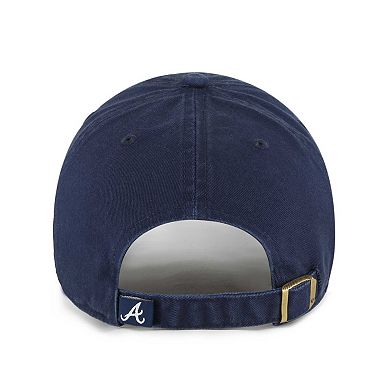 Men's '47 Navy Atlanta Braves Team Pride Clean Up Adjustable Hat