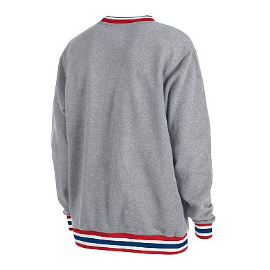 Unisex New Era Gray Philadelphia 76ers Vintage Throwback Crew Sweatshirt
