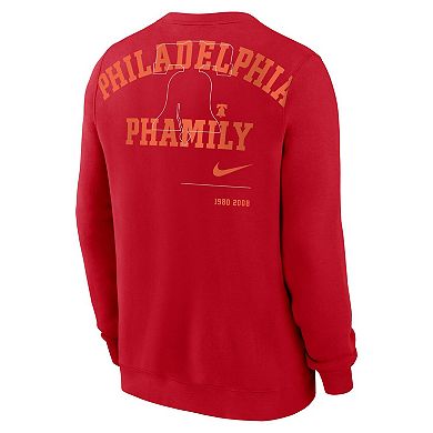 Men's Nike Red Philadelphia Phillies Statement Ball Game Fleece Pullover Sweatshirt