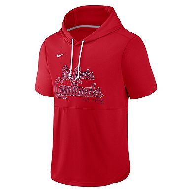 Men's Nike Red St. Louis Cardinals Springer Short Sleeve Team Pullover Hoodie
