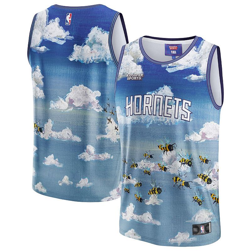 Unisex NBA & KidSuper Studios by Fanatics Blue Charlotte Hornets Hometown Jersey, Adult Unisex,