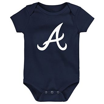 Newborn & Infant Navy Atlanta Braves Primary Team Logo Bodysuit
