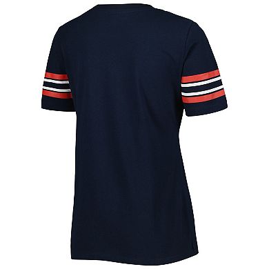 Women's New Era Navy Boston Red Sox Team Stripe T-Shirt