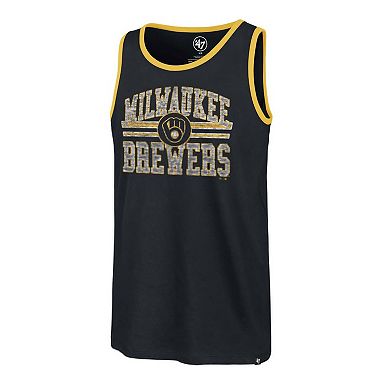 Men's '47 Navy Milwaukee Brewers Winger Franklin Tank Top