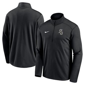 Men's Nike Black Chicago White Sox Agility Pacer Performance Half-Zip Top