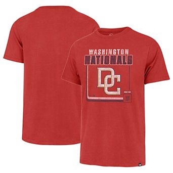 Men's '47 Red Washington Nationals Cooperstown Collection Borderline Franklin T-Shirt