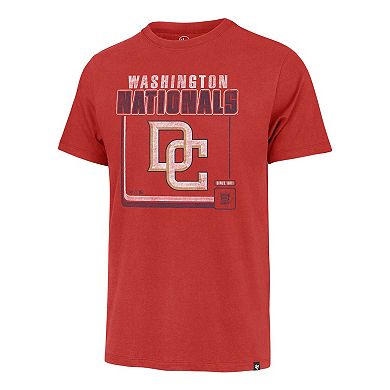 Men's '47 Red Washington Nationals Cooperstown Collection Borderline Franklin T-Shirt