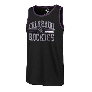 Men's '47 Black Colorado Rockies Winger Franklin Tank Top