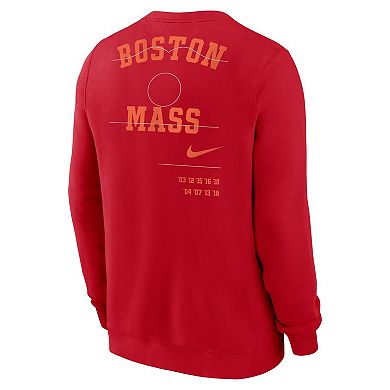 Men's Nike Red Boston Red Sox Statement Ball Game Fleece Pullover Sweatshirt