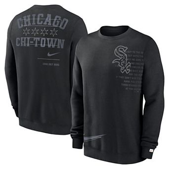 Men's Nike Black Chicago White Sox Statement Ball Game Fleece Pullover Sweatshirt