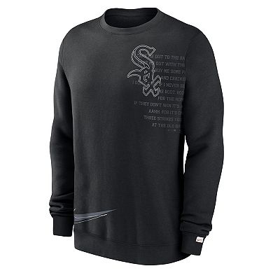 Men's Nike Black Chicago White Sox Statement Ball Game Fleece Pullover Sweatshirt