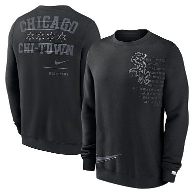 Men's Nike Black Chicago White Sox Statement Ball Game Fleece Pullover Sweatshirt