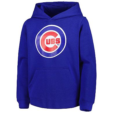 Youth Royal Chicago Cubs Team Primary Logo Pullover Hoodie