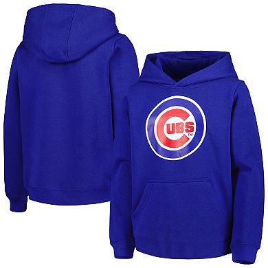 Youth Royal Chicago Cubs Team Primary Logo Pullover Hoodie