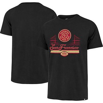 Men's '47 Black San Francisco 49ers 2023 NFL Playoffs Faithful to the Bay Regional Franklin T-Shirt