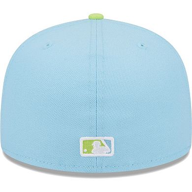 Men's New Era Light Blue/Neon Green Los Angeles Dodgers Spring Color Two-Tone 59FIFTY Fitted Hat