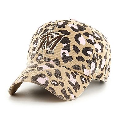 Women's '47 Khaki Miami Marlins Bagheera Clean Up Adjustable Hat
