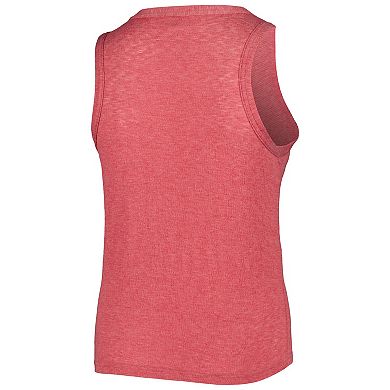 Women's Soft as a Grape Red St. Louis Cardinals Plus Size High Neck Tri-Blend Tank Top