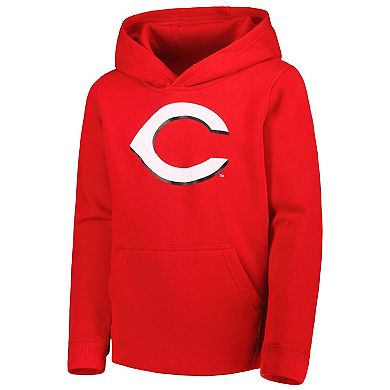 Youth Red Cincinnati Reds Team Primary Logo Pullover Hoodie