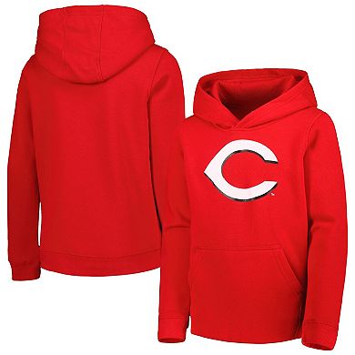 Youth Red Cincinnati Reds Team Primary Logo Pullover Hoodie