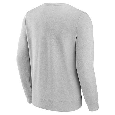 Men's Fanatics Heather Gray New York Mets Simplicity Pullover Sweatshirt
