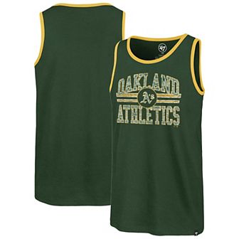 Men's '47 Green Oakland Athletics Winger Franklin Tank Top