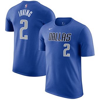 Men's Nike Kyrie Irving Blue Dallas Mavericks Icon Name & Number T-Shirt