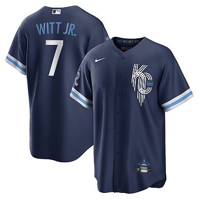 Men's Nike Bobby Witt Jr. Navy Kansas City Royals City Connect Replica Player Jersey