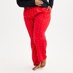 Womens Plus Flannel Pajama Bottoms - Sleepwear, Clothing