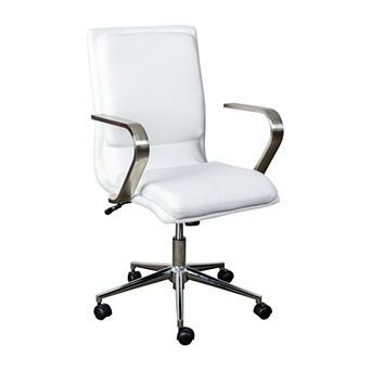 Merrick Lane Artemis Mid-Back Home Office Chair with Armrests, Height Adjustable Swivel Seat and Five Star Base