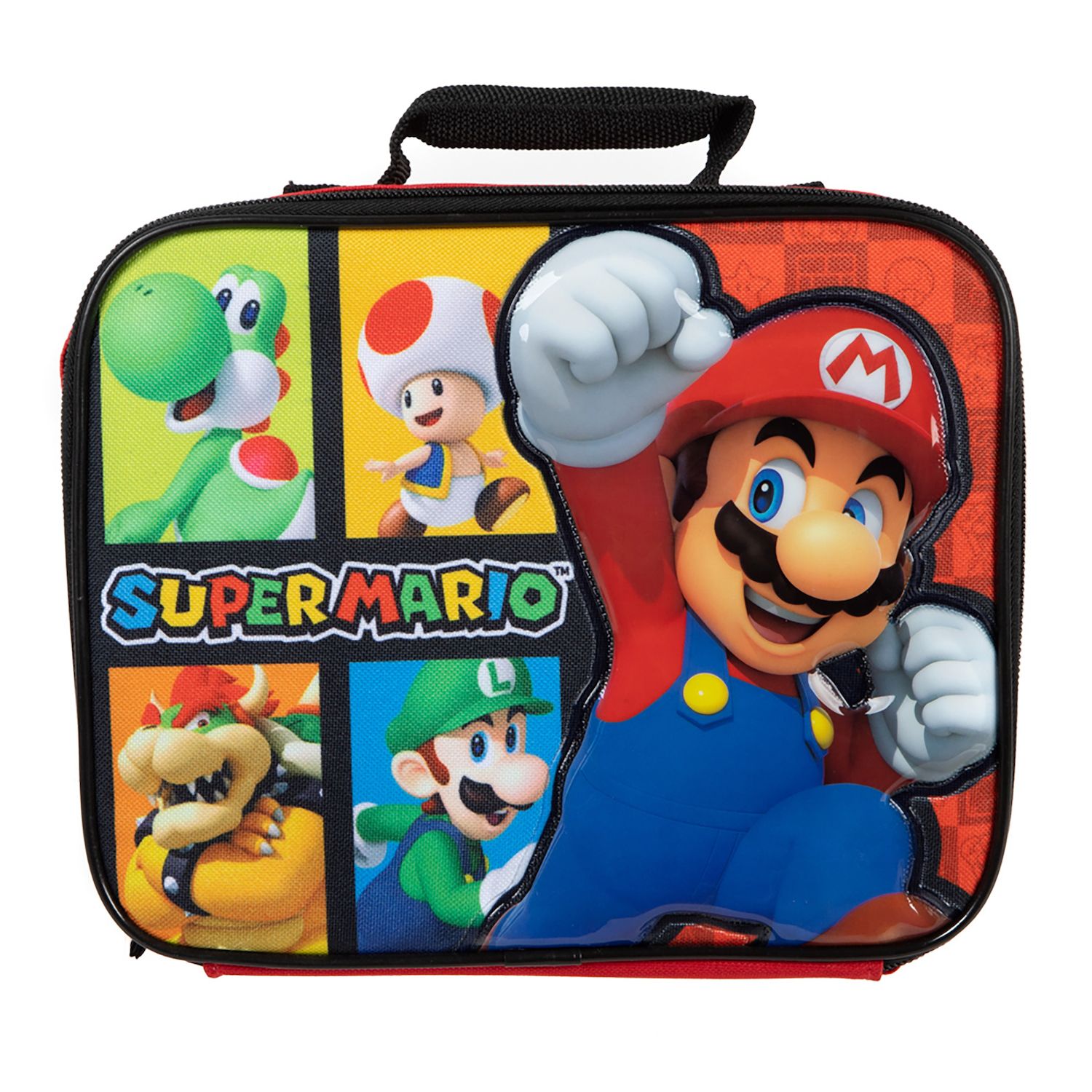 Boys Glitter Mario And Luigi Metallic Lunch Box