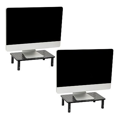 Mind Reader Elevate Collection Adjustable Height Monitor Stand 2-pc. Set