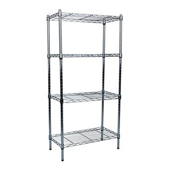 Mind Reader Alloy Collection Adjustable 4 tier Industrial Storage Shelves