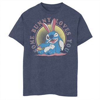 Disney's Lilo & Stitch Boys 8-20 Easter Some Bunny Loves You Graphic Tee