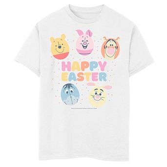 Disney's Winnie The Pooh Boys 8-20 Group Shot Happy Easter Balloons Graphic Tee