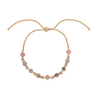 LC Lauren Conrad Gold Tone Coral Crystal Adjustable Bracelet