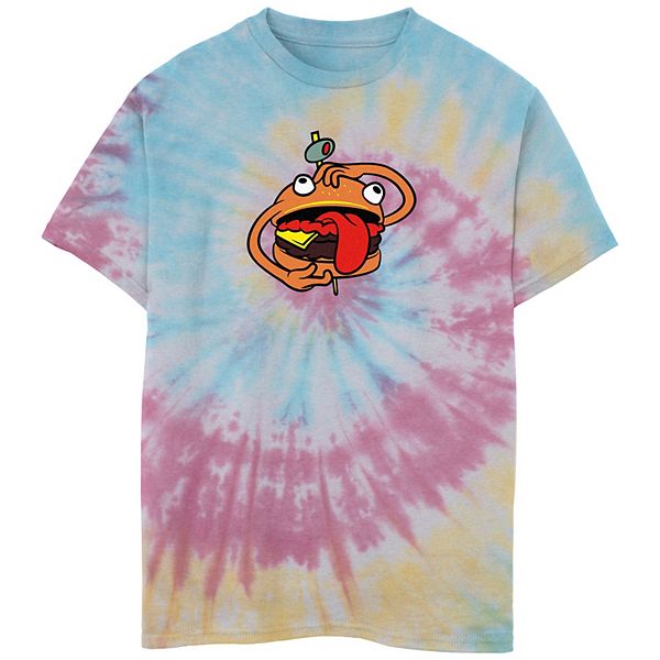 Boys 8-20 Fortnite Durrr Burger Logo Tie Dye Tee