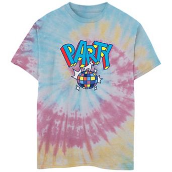 Boys 8-20 Fortnite Party Disco Llama Tie Dye Graphic Tee