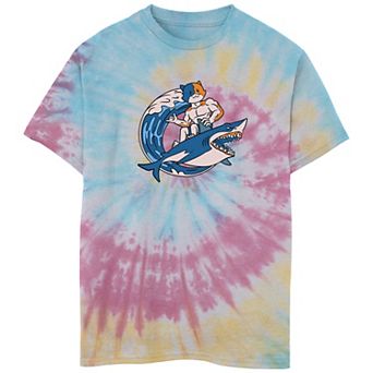 Boys 8-20 Fortnite Meowcles Shark Surf Tie Dye Graphic Tee