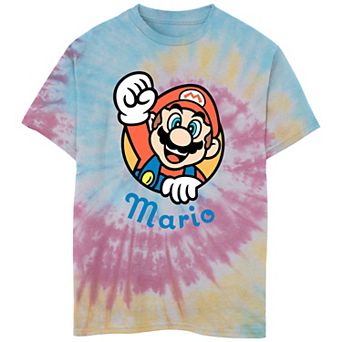 Boys 8-20 Nintendo Mario Bros Heart Tie Dye Tee