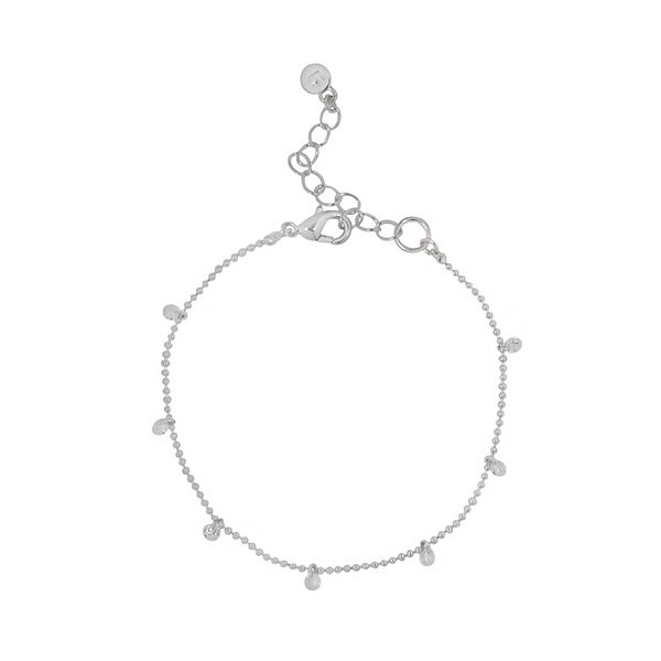 LC Lauren Conrad Silver Tone Cubic Zirconia Dangle Bracelet