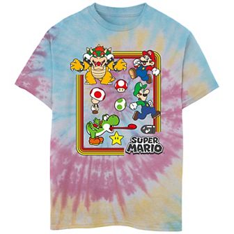 Boys 8-20 Nintendo Super Mario Group Tie Dye Tee