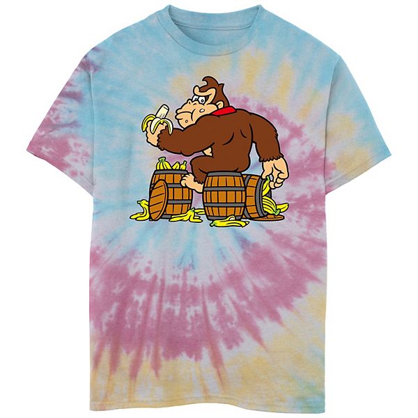 Boys 8-20 Nintendo Donkey Kong Barrels of Banana Tie Dye Tee