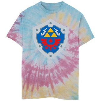 Boys 8-20 Nintendo The Legend Of Zelda Shield Portrait Tie Dye Tee