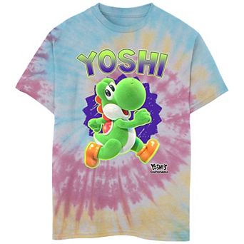 Boys 8-20 Nintendo Fuzzy Texture Yoshi Tie Dye Tee