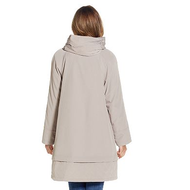 Women's Gallery Accordion Collar Raincoat