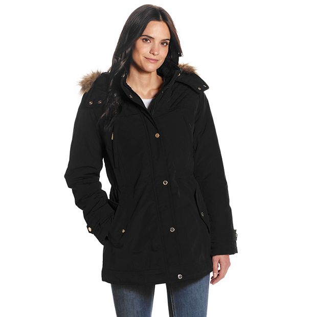 Women's heavyweight parka clearance jacket with detachable hood