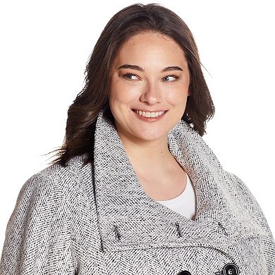 Plus Size Gallery Wool Blend Peacoat