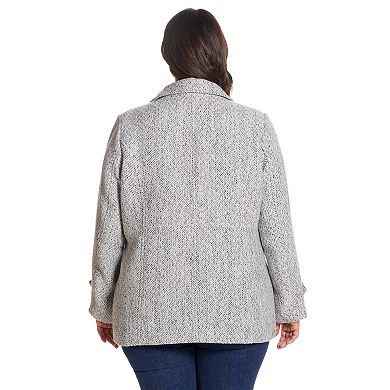 Plus Size Gallery Wool Blend Peacoat