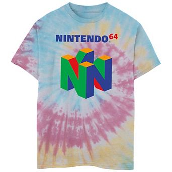 Boys 8-20 Nintendo 64 Color Logo Tie Dye Tee